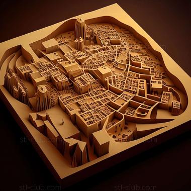 3D model Jizan Economic City in in Saudi Arabia (STL)